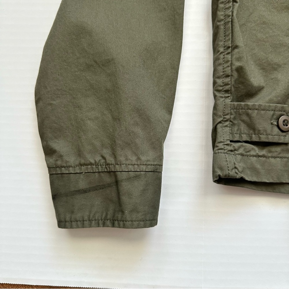 Zara Embroidered Cranes Lightweight Olive Green Jacket Men’s Large - Picture 12 of 12